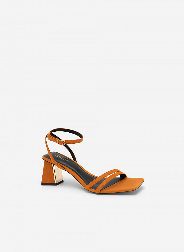 Giày sandal ankle strap quai đôi - SDN 0728 - Màu nâu sáng - VASCARA