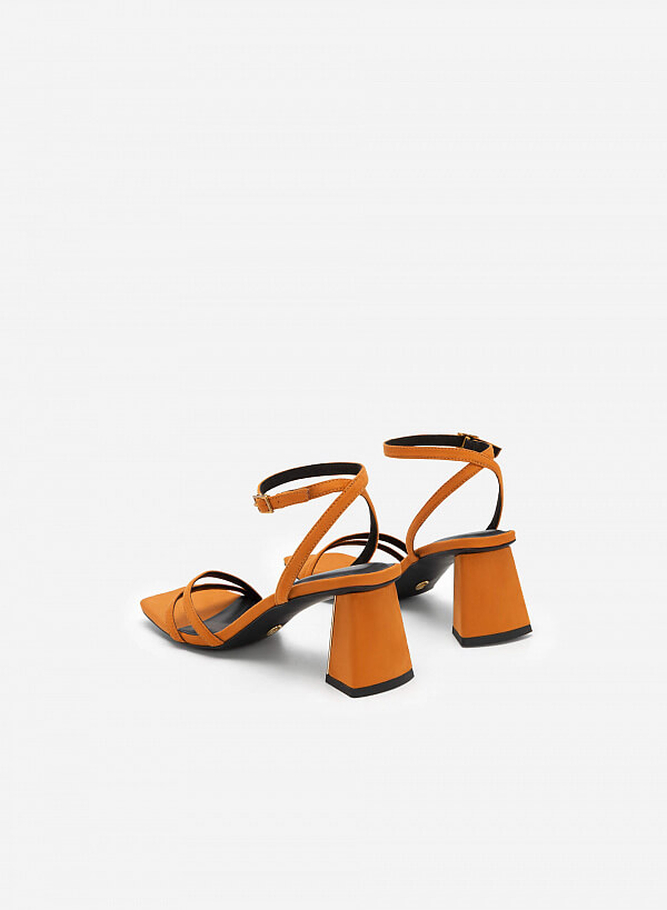 Giày sandal ankle strap quai đôi - SDN 0728 - Màu nâu sáng - VASCARA