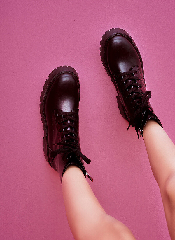All-Day Comfort Combat Boot Cổ Cao - BOT 0924 - Màu Đen - VASCARA