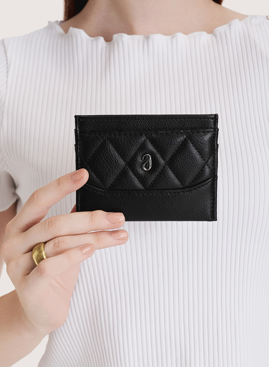Card holder may chần hình thoi - WAL 0253 - Màu đen - vascara.com