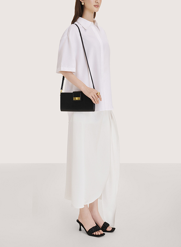 Guốc quai nhún vải satin - GNN 0187 - Màu đen - VASCARA