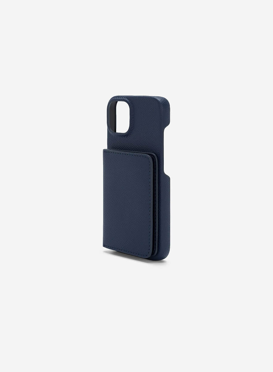 Ốp lưng điện thoại iPhone 14 Phối Ví Mini Đựng Thẻ - IPC 1404 - Màu Xanh Navy - vascara.com