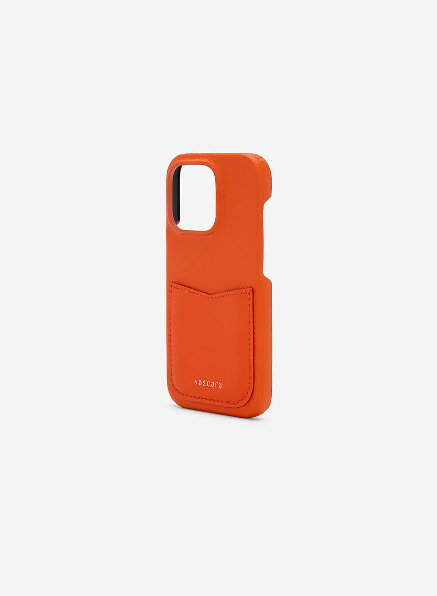Ốp lưng điện thoại iPhone 14 Pro Phối Ngăn Đựng Thẻ - IPC 1402 - Màu Cam - vascara.com