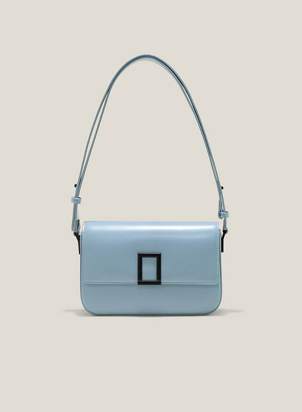 Túi đeo chéo nhấn khóa hình học - SHO 0226 - Màu xanh da trời