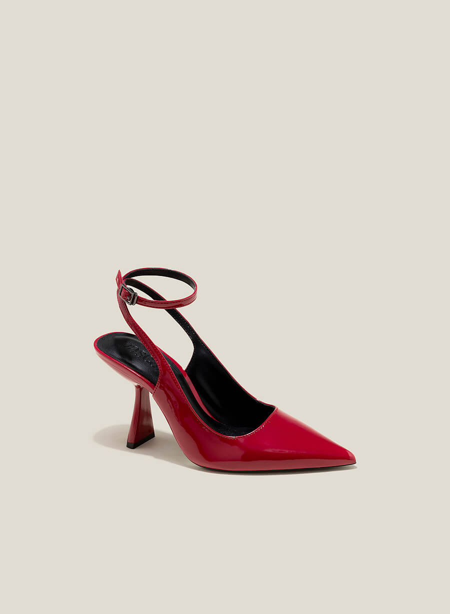 Giày slingback nhấn quai ankle strap - BMN 0600 - Màu đỏ - vascara.com