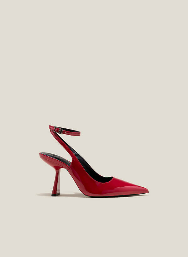 Giày slingback nhấn quai ankle strap - BMN 0600 - Màu đỏ