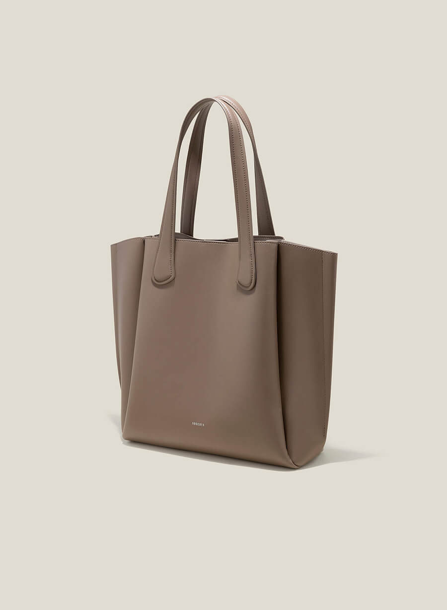 Túi tote over size gấp nếp - TOT 0131 - Màu be đậm - vascara.com