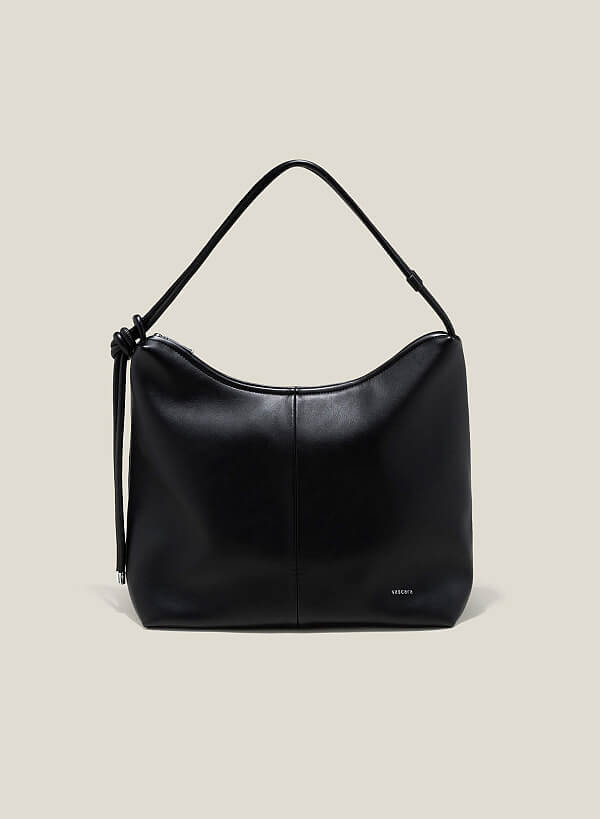 Túi tote over size quai đôi thắt nút - TOT 0129 - Màu đen