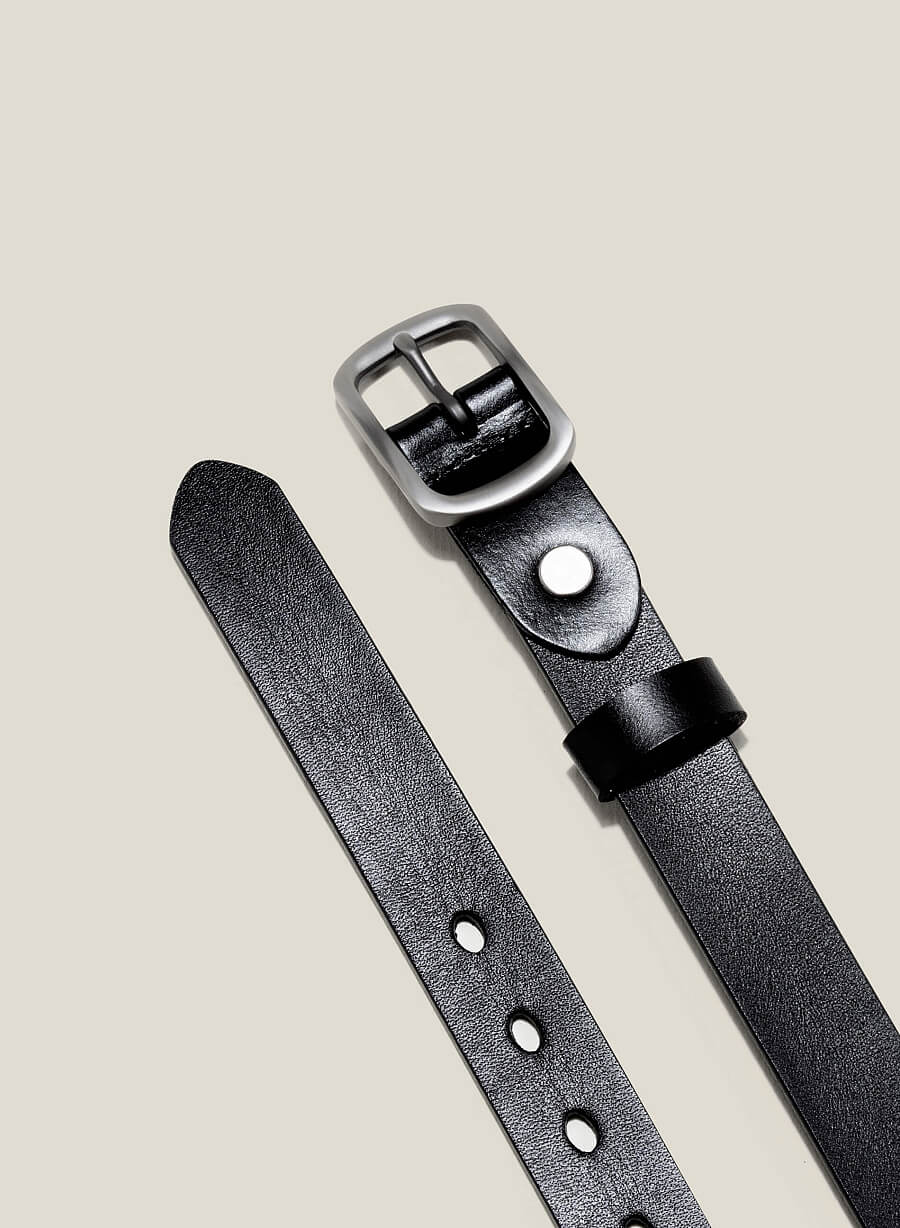 Thắt lưng khóa cài đầu Oval - TRO 0028 - Màu đen - vascara.com