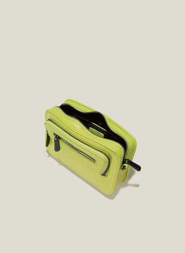 Túi đeo chéo nhấn kiểu ngăn phụ - SHO 0230 - Màu xanh lá sáng - VASCARA