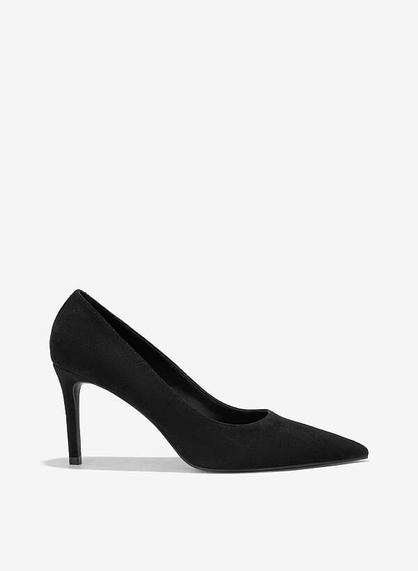 Giày bít mũi nhọn stiletto heel - BMN 0647 - Màu đen - VASCARA