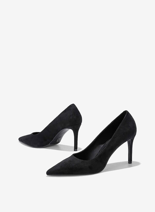 Giày bít mũi nhọn stiletto heel - BMN 0647 - Màu đen - VASCARA
