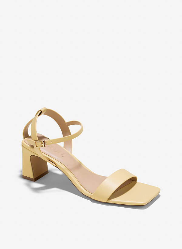 Giày block heel sandals - SDN 0780 - Màu vàng - VASCARA