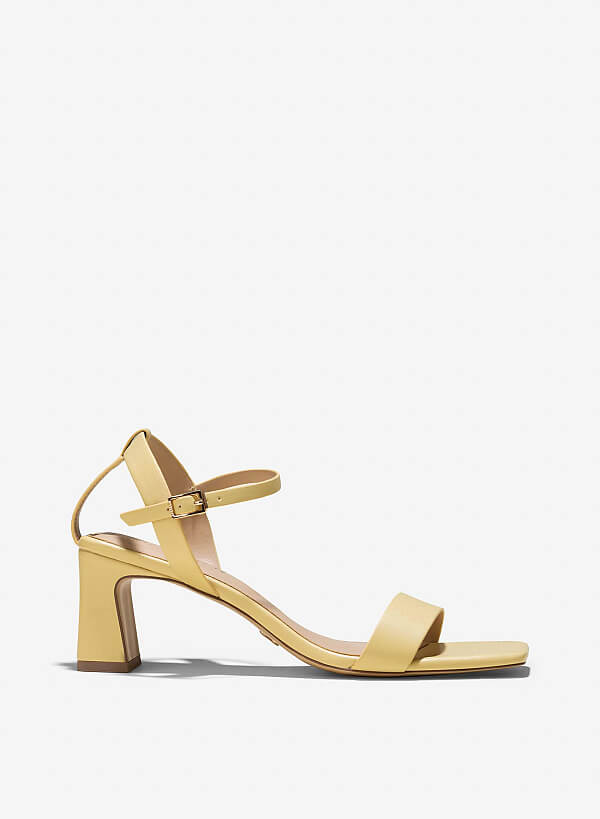 Giày block heel sandals - SDN 0780 - Màu vàng