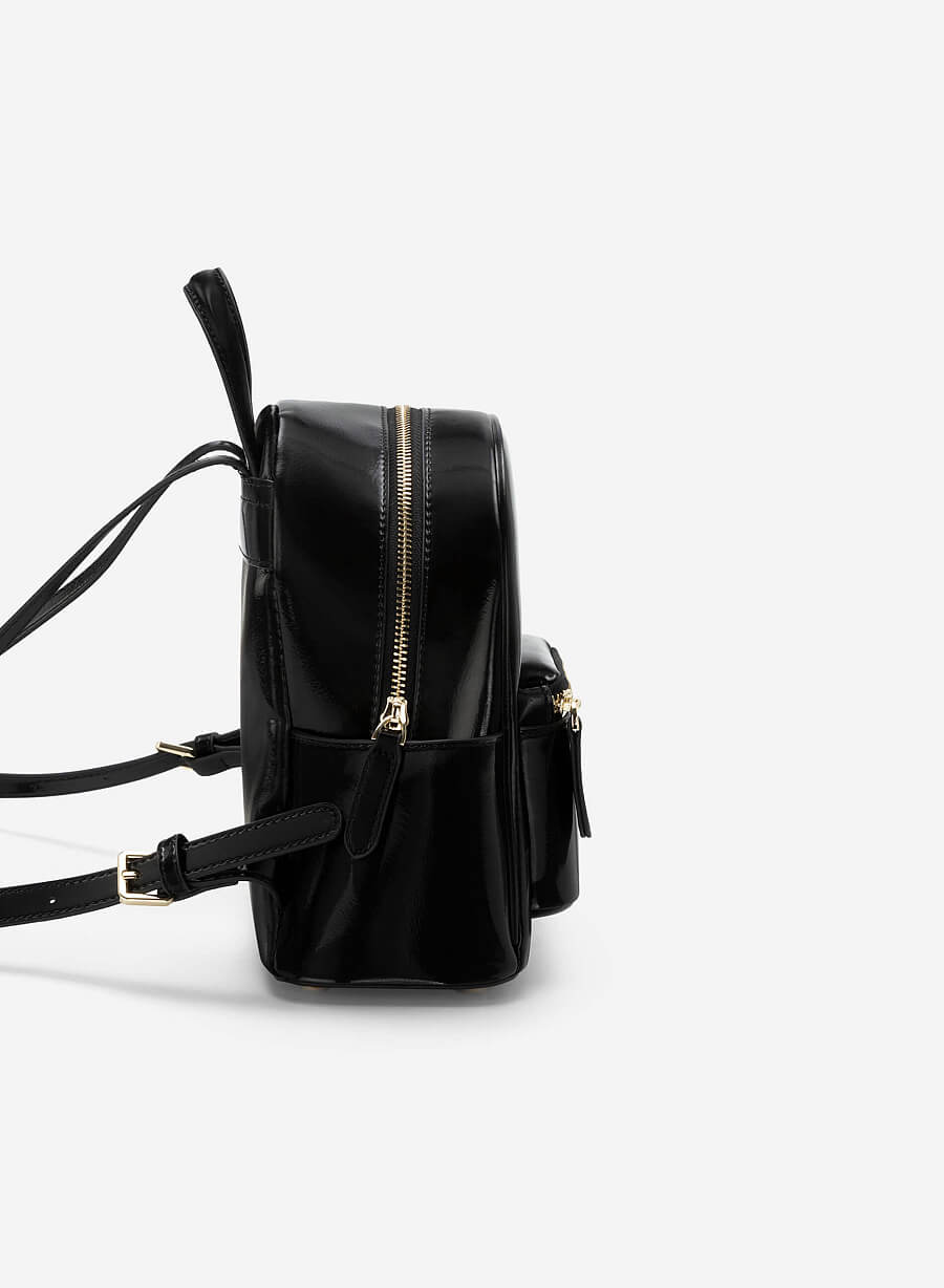 Balo Mini Hiệu Ứng Ánh Bạc - BAC 0173 - Màu Đen - vascara.com