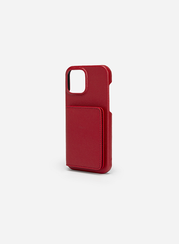 Ốp lưng điện thoại iPhone 13 Pro Max Phối Ví Mini Đựng Thẻ - IPC 1306 - Màu Đỏ - VASCARA
