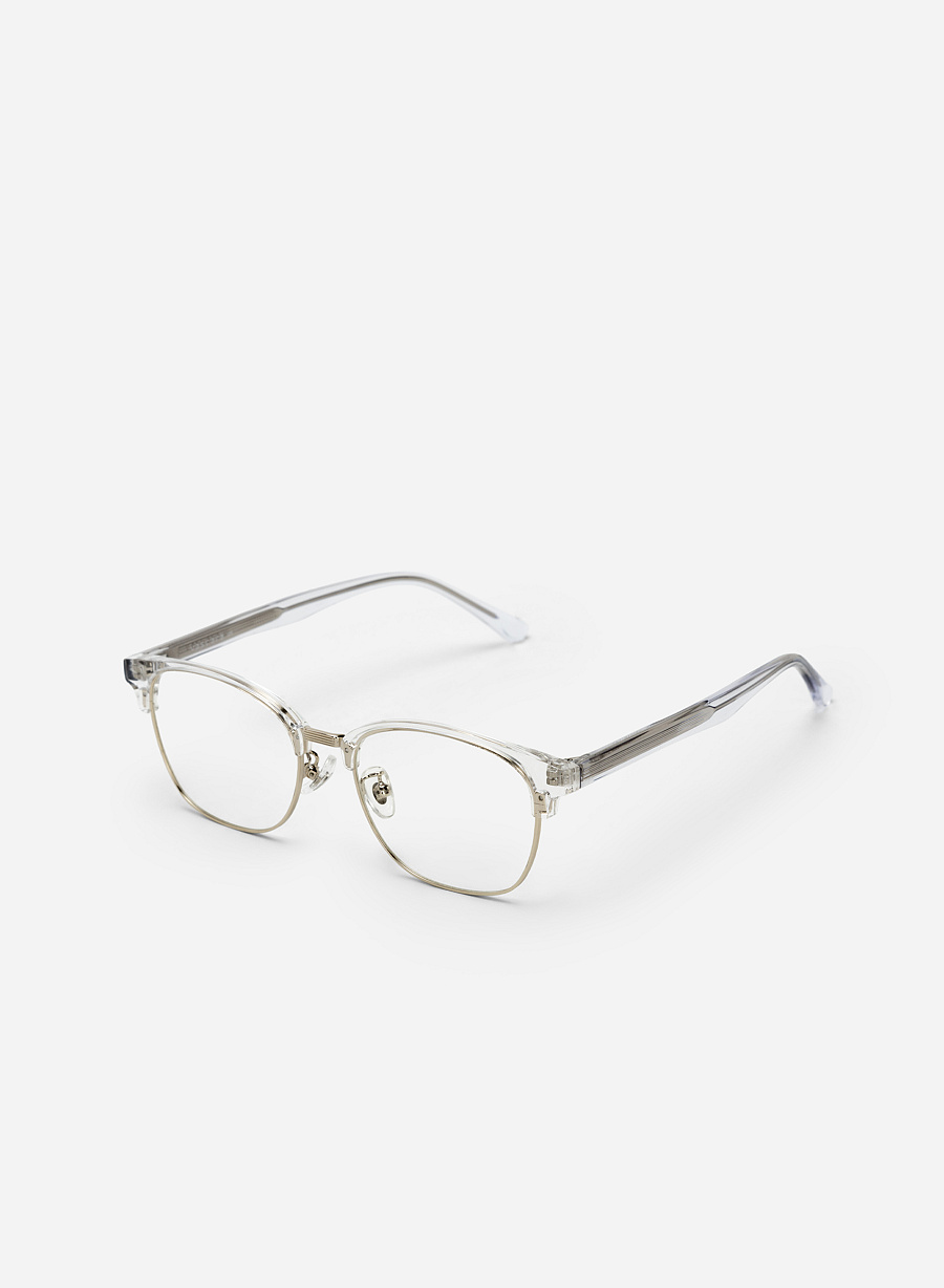 Kính gọng nhựa trong suốt wayfarer - WAY 0033 - Màu bạc - VASCARA