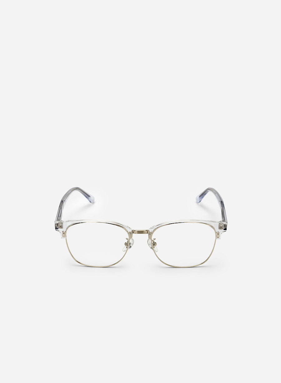 Kính gọng nhựa trong suốt wayfarer - WAY 0033 - Màu bạc - vascara.com