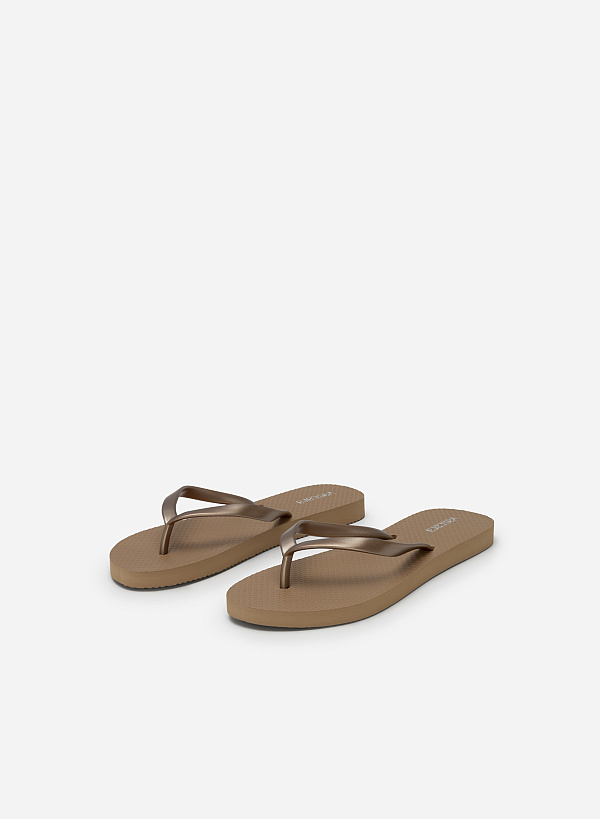 Dép kẹp quai màu monochrome - DXP 0186 - Màu nâu - VASCARA