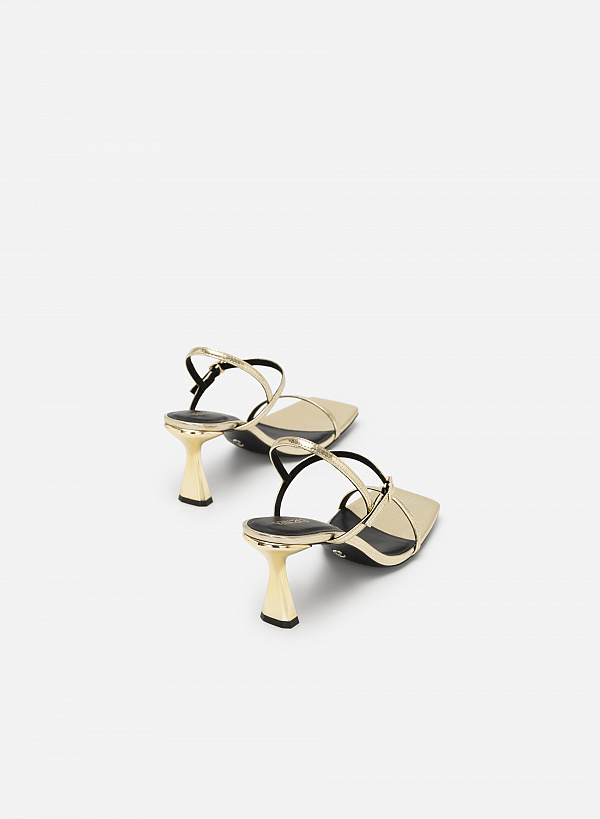 Giày Sandal Metallic Quai Mảnh Vân Kỳ Đà - SDN 0724 - Màu Vàng Kim - VASCARA