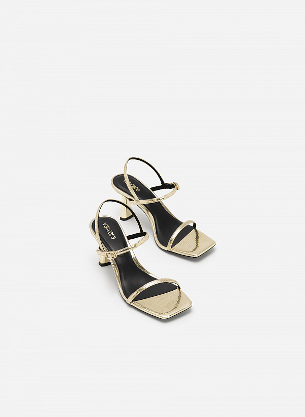 Giày Sandal Metallic Quai Mảnh Vân Kỳ Đà - SDN 0724 - Màu Vàng Kim - VASCARA