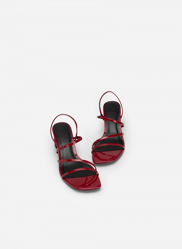 Giày Sandal Kiểu Slingback Quai Mảnh - SDN 0745 - Màu Đỏ - VASCARA