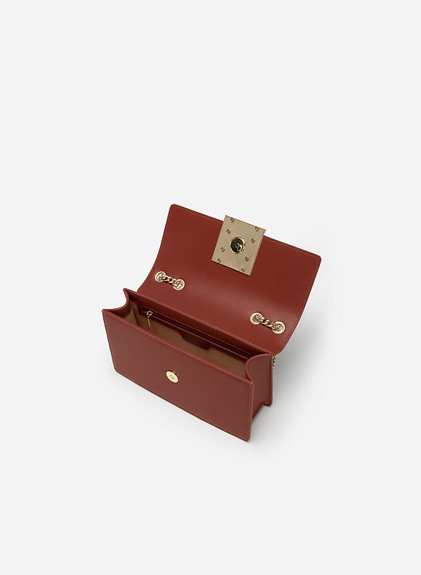 Túi Đeo Chéo Phối Color Block - SHO 0207 - Màu Hồng Đậm - VASCARA