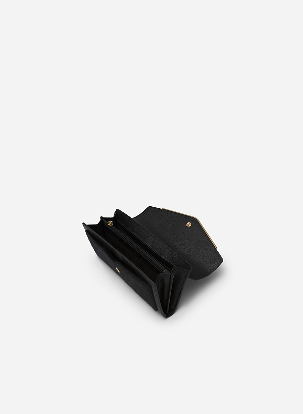Ví phối mặt bông mềm nắp kim loại - WAL 0252 - Màu đen - VASCARA