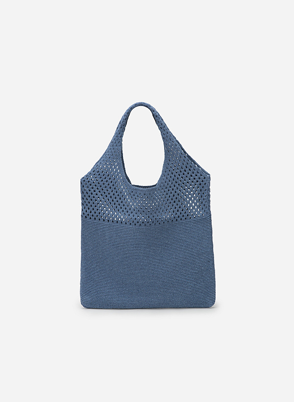 Túi knit đan lưới - KNB 0001 - Màu xanh navy
