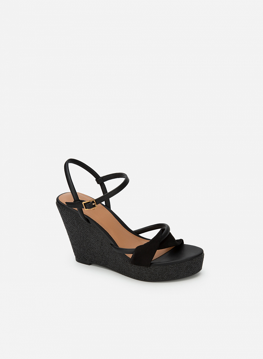 Giày Sandal Đế Xuồng - SDX 0438 - Màu Đen - vascara.com