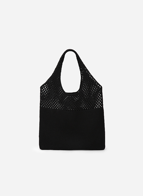 Túi knit đan lưới - KNB 0001 - Màu đen
