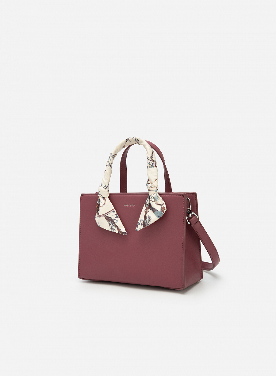 Túi Xách Tay Quai Phối Khăn Floral - SAT 0317 - Màu Tím - vascara.com