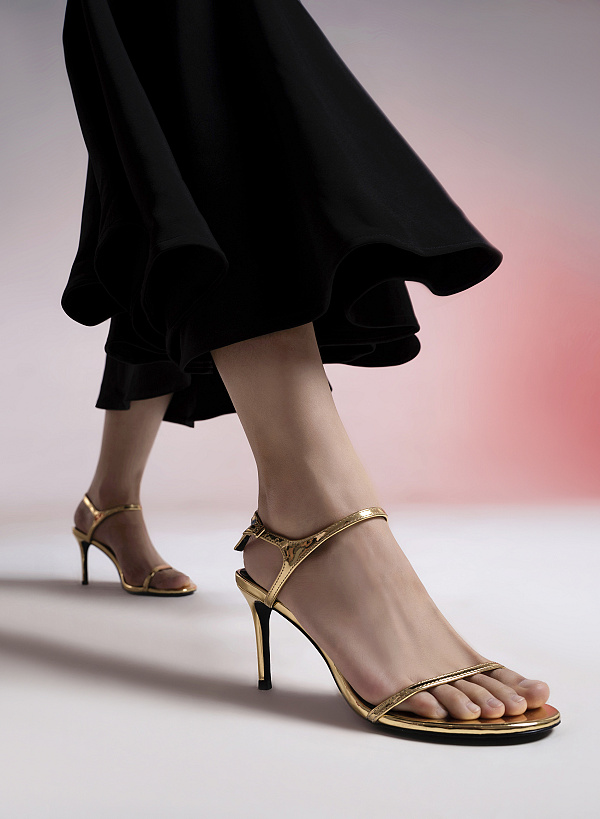 Giày sandal metallic quai mảnh - SDN 0737 - Màu đồng