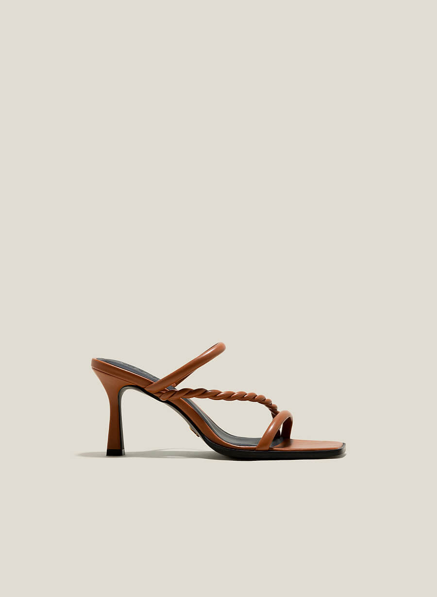 Guốc mũi vuông quai xoắn - GNN 0196 - Màu nâu - vascara.com