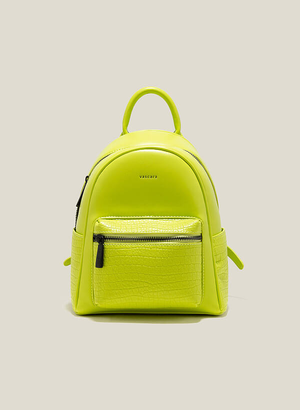 Balo mini vân da cá sấu - BAC 0185 - Màu xanh lá sáng - VASCARA