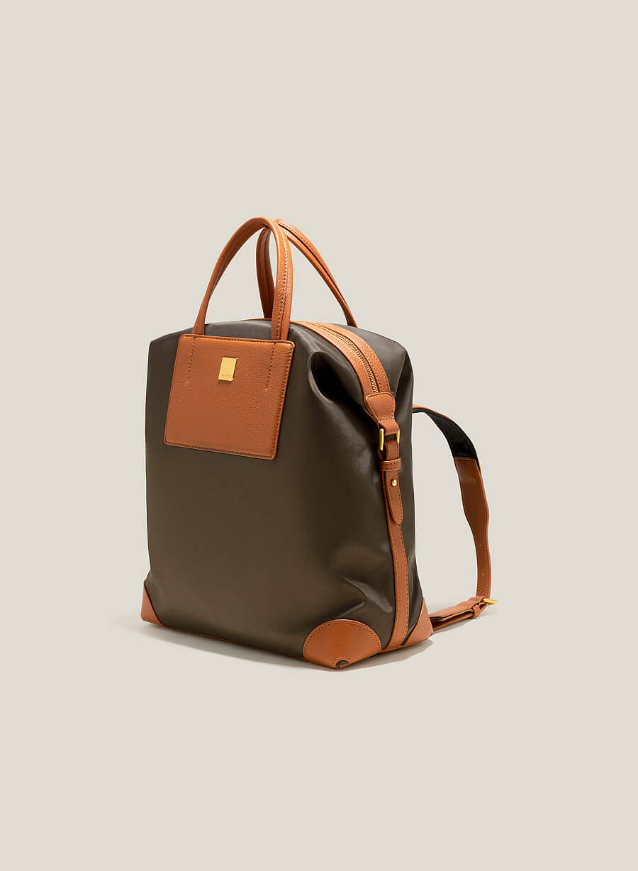 Balo du lịch phối vải dù - BAC 0189 - Màu xanh rêu - vascara.com