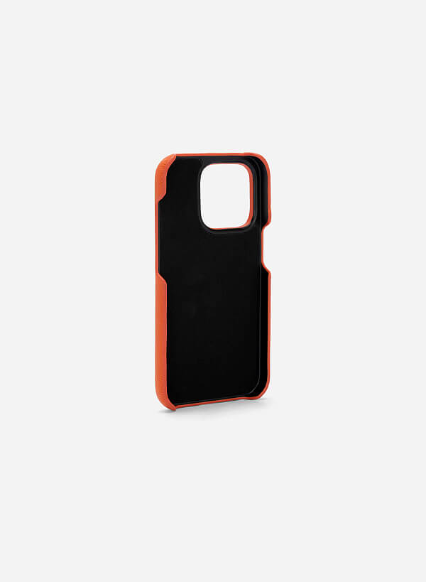 iPhone 14 Pro携帯ケース・カード収納 - CAS 1402 - オレンジ - VASCARA