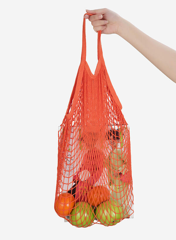 Túi len đan lưới - MEB 0001 - Màu cam - VASCARA