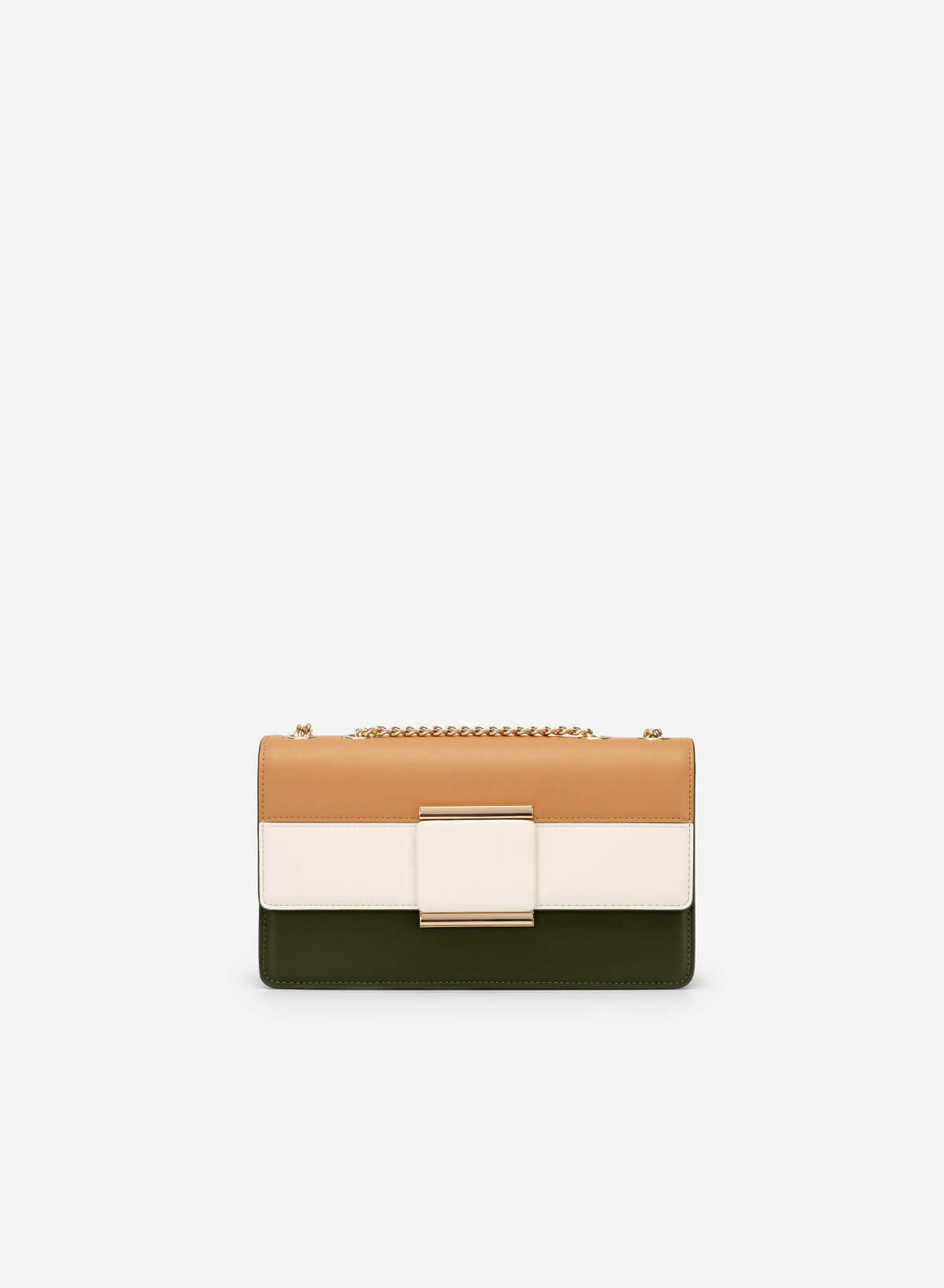 Colour Block Crossbody Bag - MES 0207 - Dark Green - vascara.com