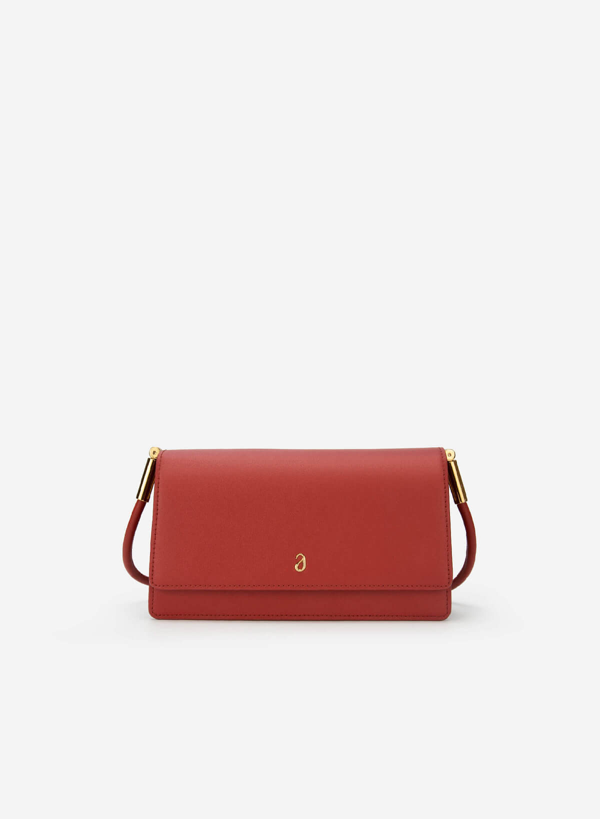 Gold Edge Multi-compartment Leather Handbag - SAC 0291 - Dark Orange - vascara.com