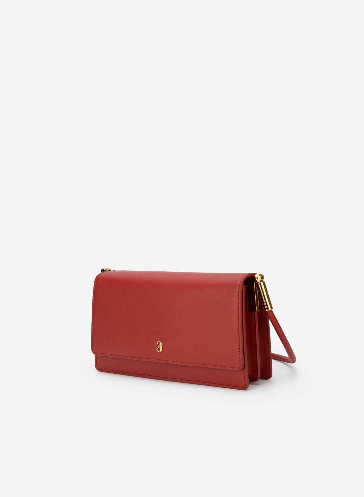 Gold Edge Multi-compartment Leather Handbag - SAC 0291 - Dark Orange - vascara.com