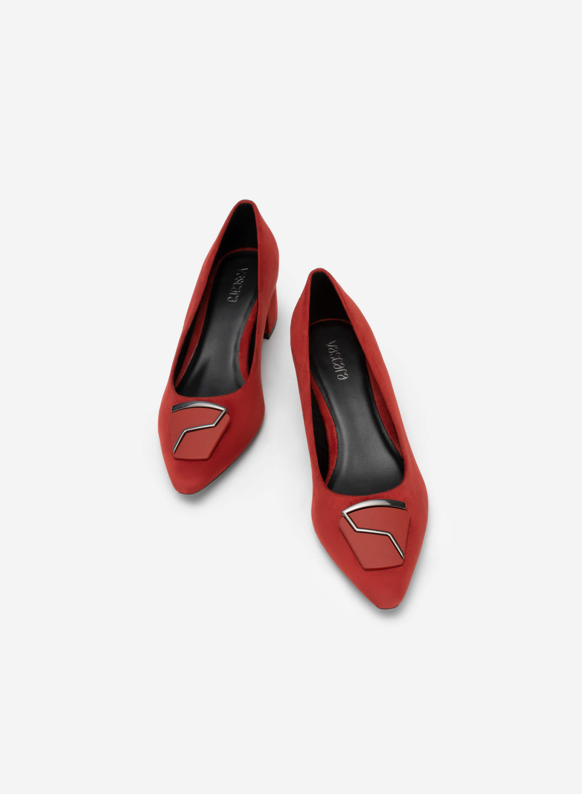Burnt orange block heel shoes sales