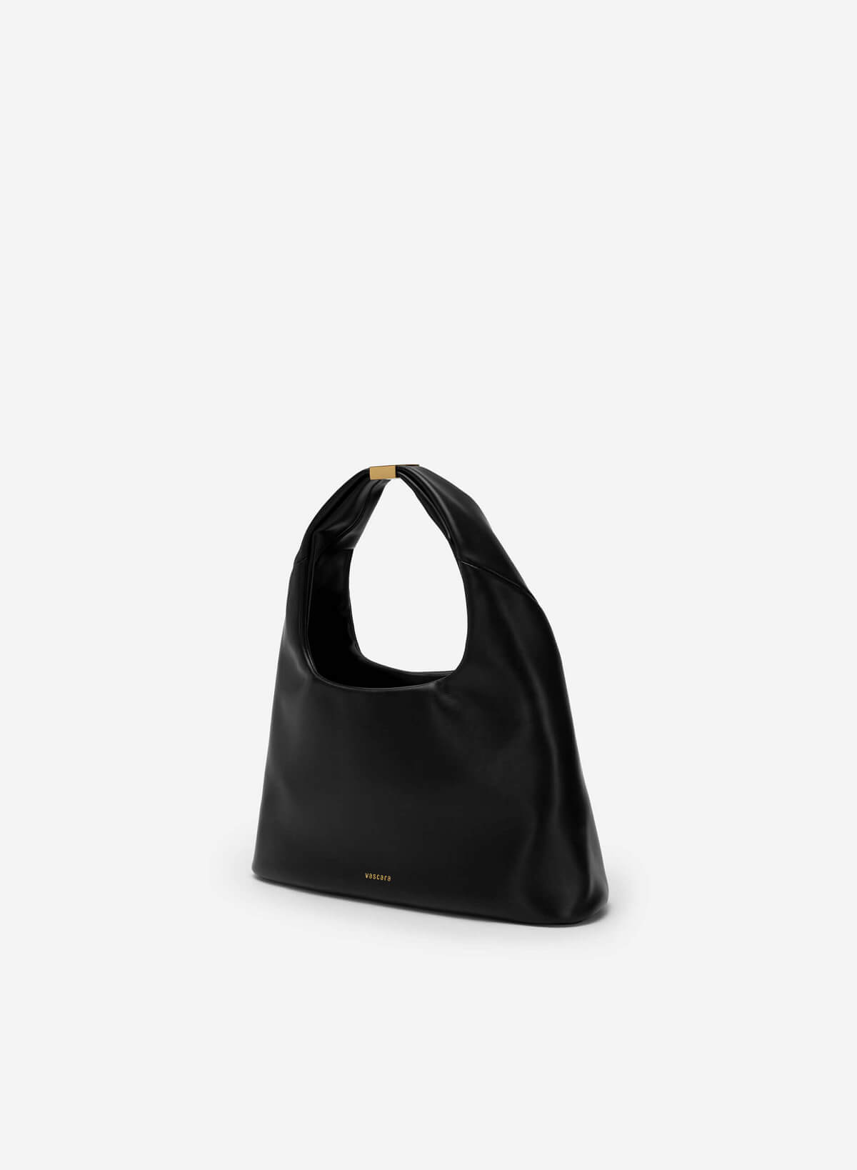 Metal Lock Décor Hobo Bag - TTE 0100 - Black - vascara.com