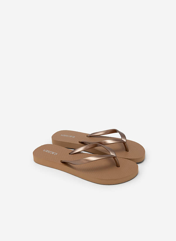Monochrome Flip Flops - FLI 0186 - Brown - VASCARA