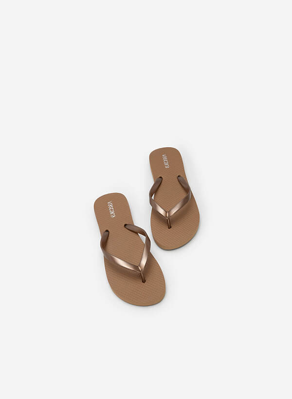Monochrome Flip Flops - FLI 0186 - Brown - VASCARA