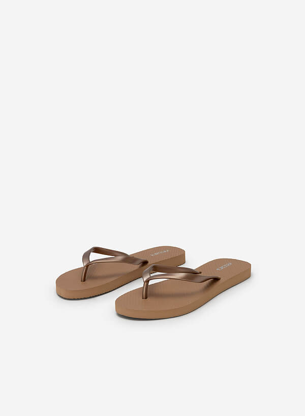 Monochrome Flip Flops - FLI 0186 - Brown - VASCARA