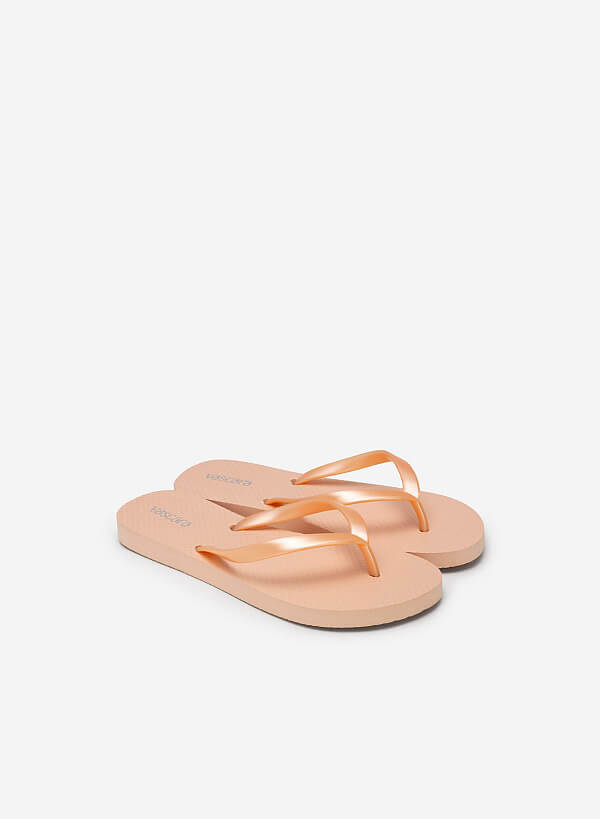 Monochrome Flip Flops - FLI 0186 - Orange - VASCARA