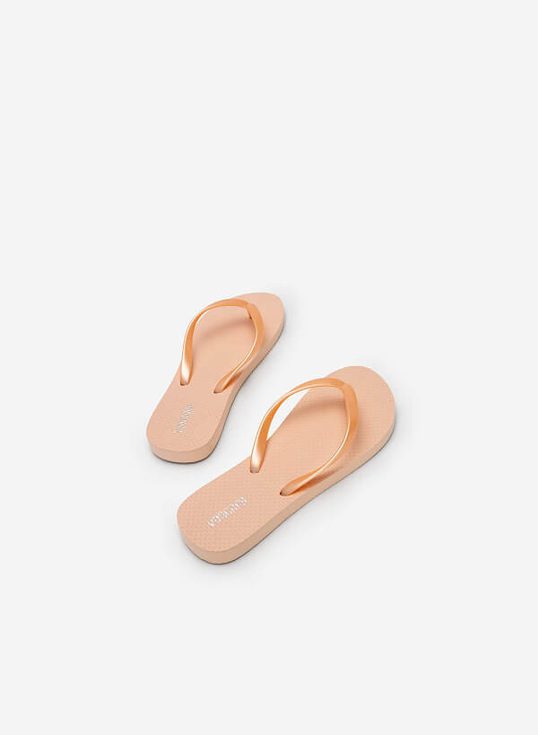 Monochrome Flip Flops - FLI 0186 - Orange - VASCARA