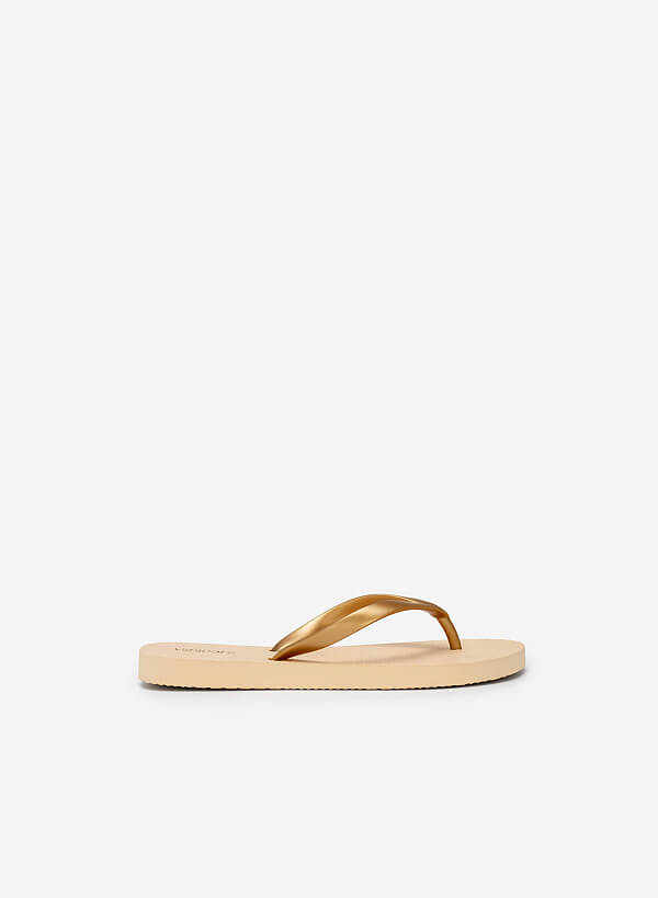Monochrome Flip Flops - FLI 0186 - Rose Gold - VASCARA