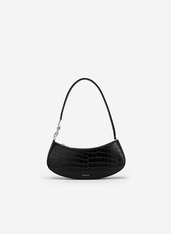 Semicircle Cross-effect Handbag - TTE 0106 - Black